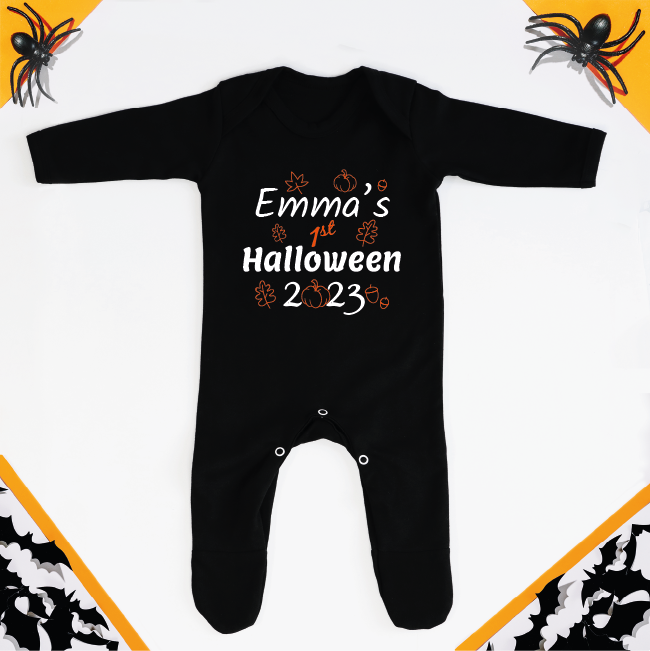 Baby's 1st Halloween Autumn Acorns Romper
