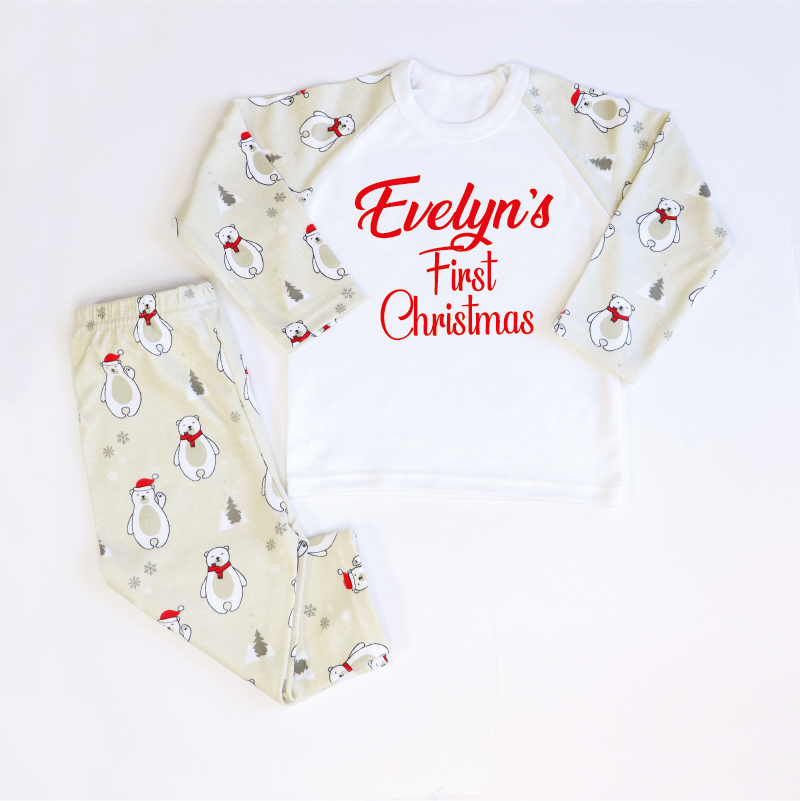 Baby's First Christmas Bear Pyjamas