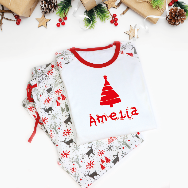 Christmas Tree Name Family Christmas Pyjamas