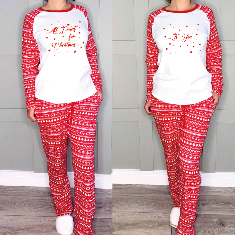 Couples Christmas Pyjamas All I Want for Christmas Is You
