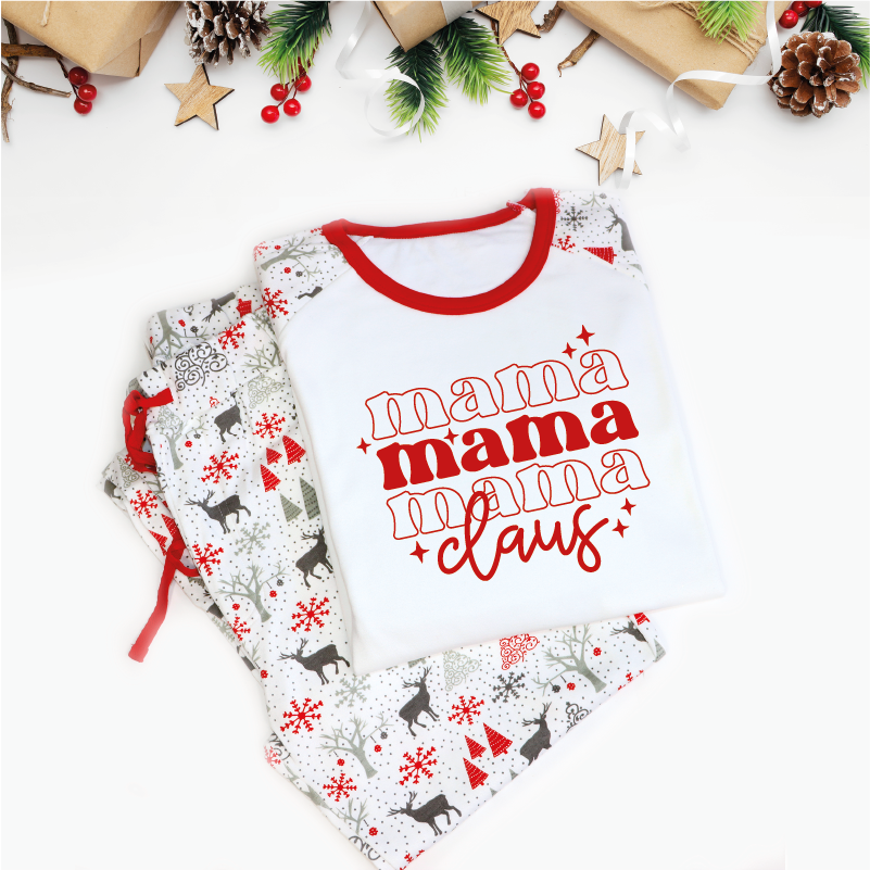 Daddy Claus Mama Claus Little Claus Baby Claus Christmas Pyjamas