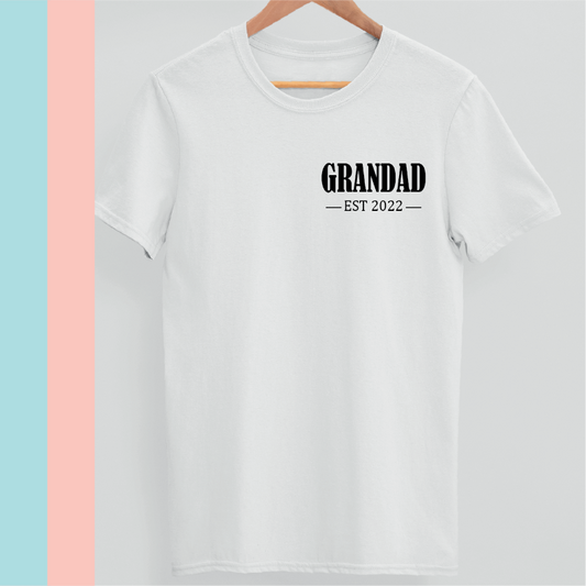 Grandad Est Custom Year T Shirt