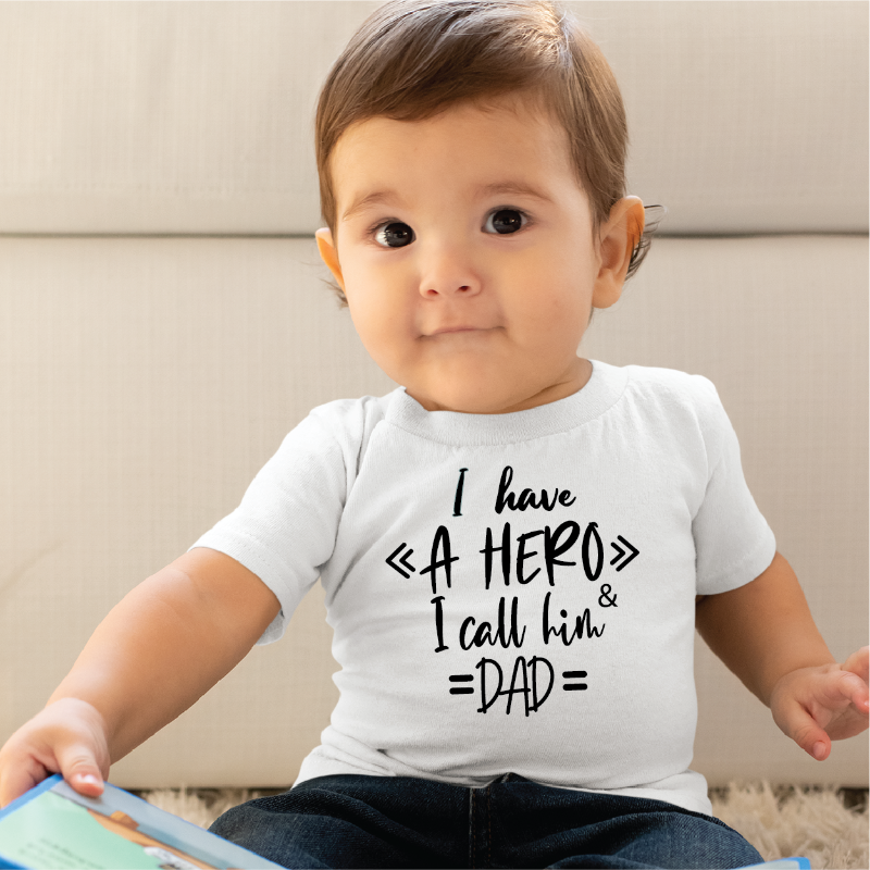 I have a Hero and I call him Dad Matching T-shirts for daddy son daughter