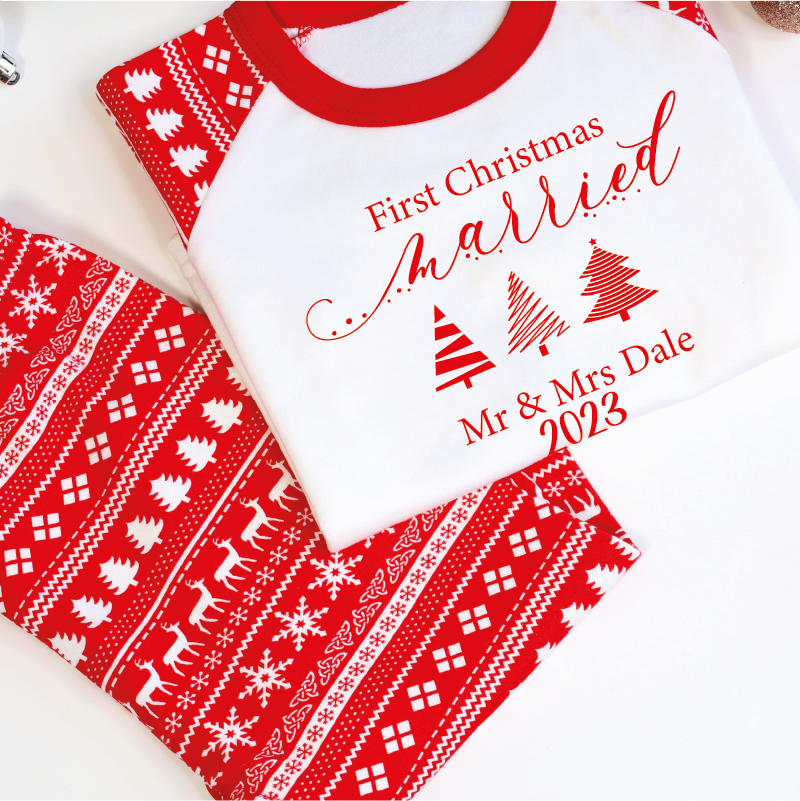 First Christmas Married Matching Christmas Pyjamas
