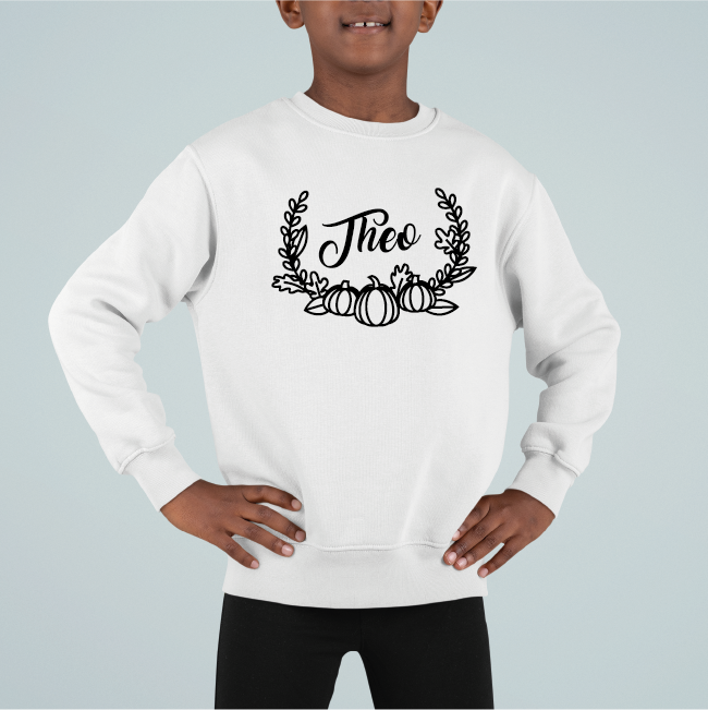Personalised Pumpkin Season Sweatshirt for Kids