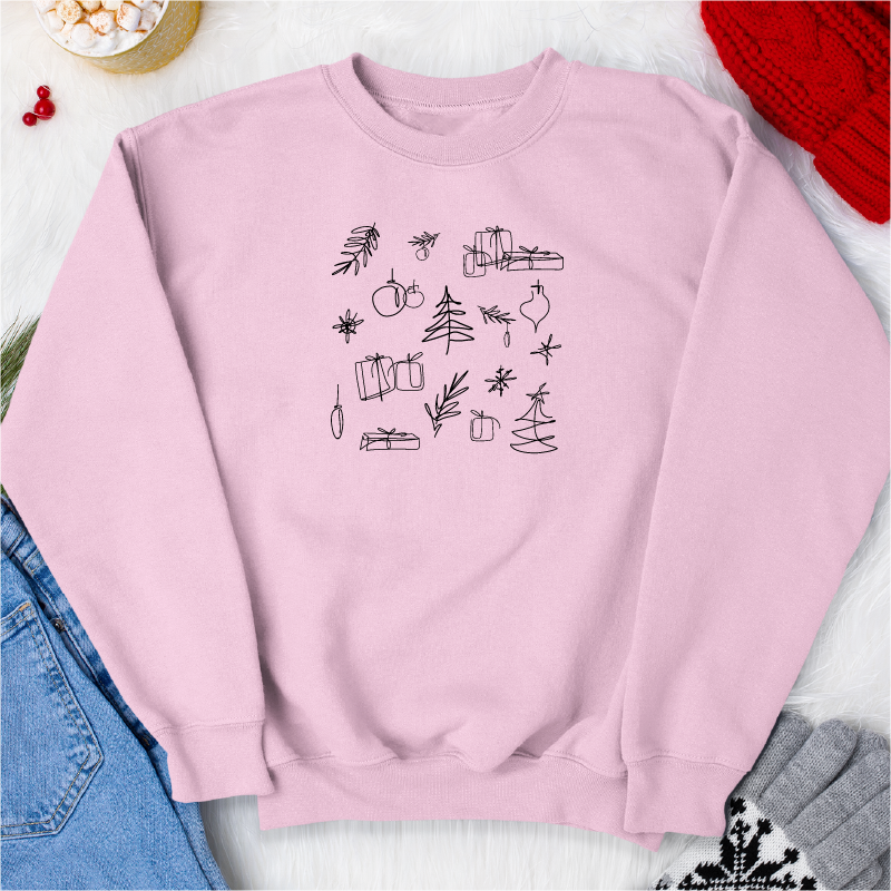 Minimalist Line Art Christmas Jumper
