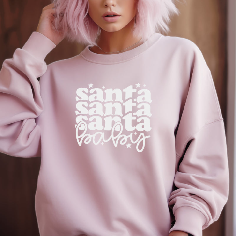 Santa baby sweatshirt deals