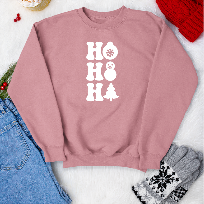 Ho Ho Ho Bauble Snowman Christmas Tree Jumper