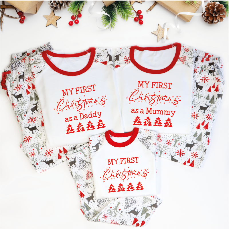 My First Christmas Matching Family Pj's