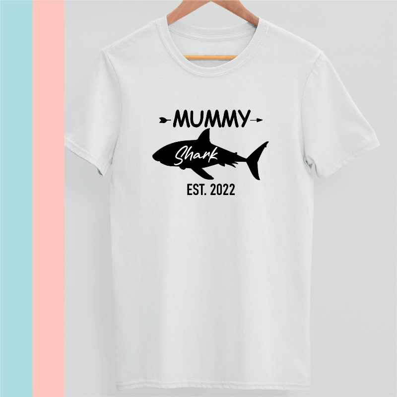 Baby Shark Mini Shark Daddy Shark and Mama Shark Family Matching T-shirts