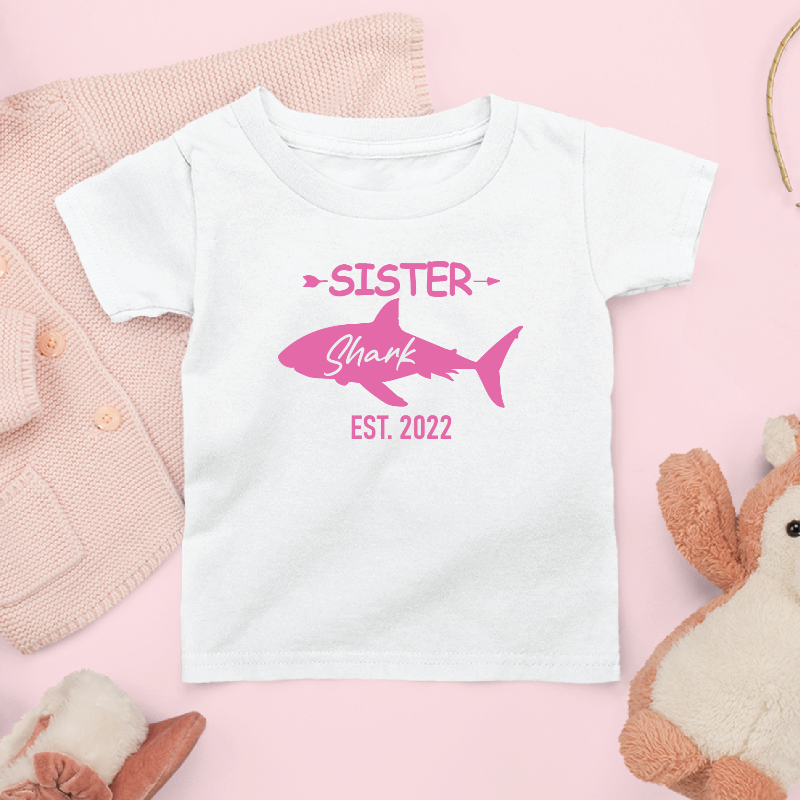 Baby Shark Mini Shark Daddy Shark and Mama Shark Family Matching T-shirts