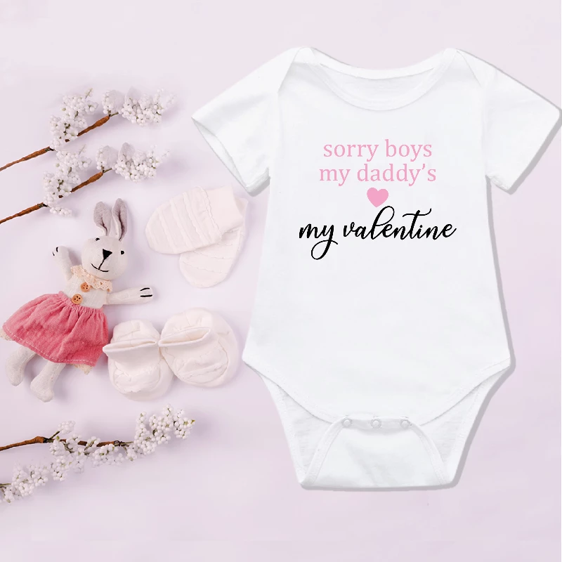 Sorry Boys My Daddy's My Valentine Baby Vest