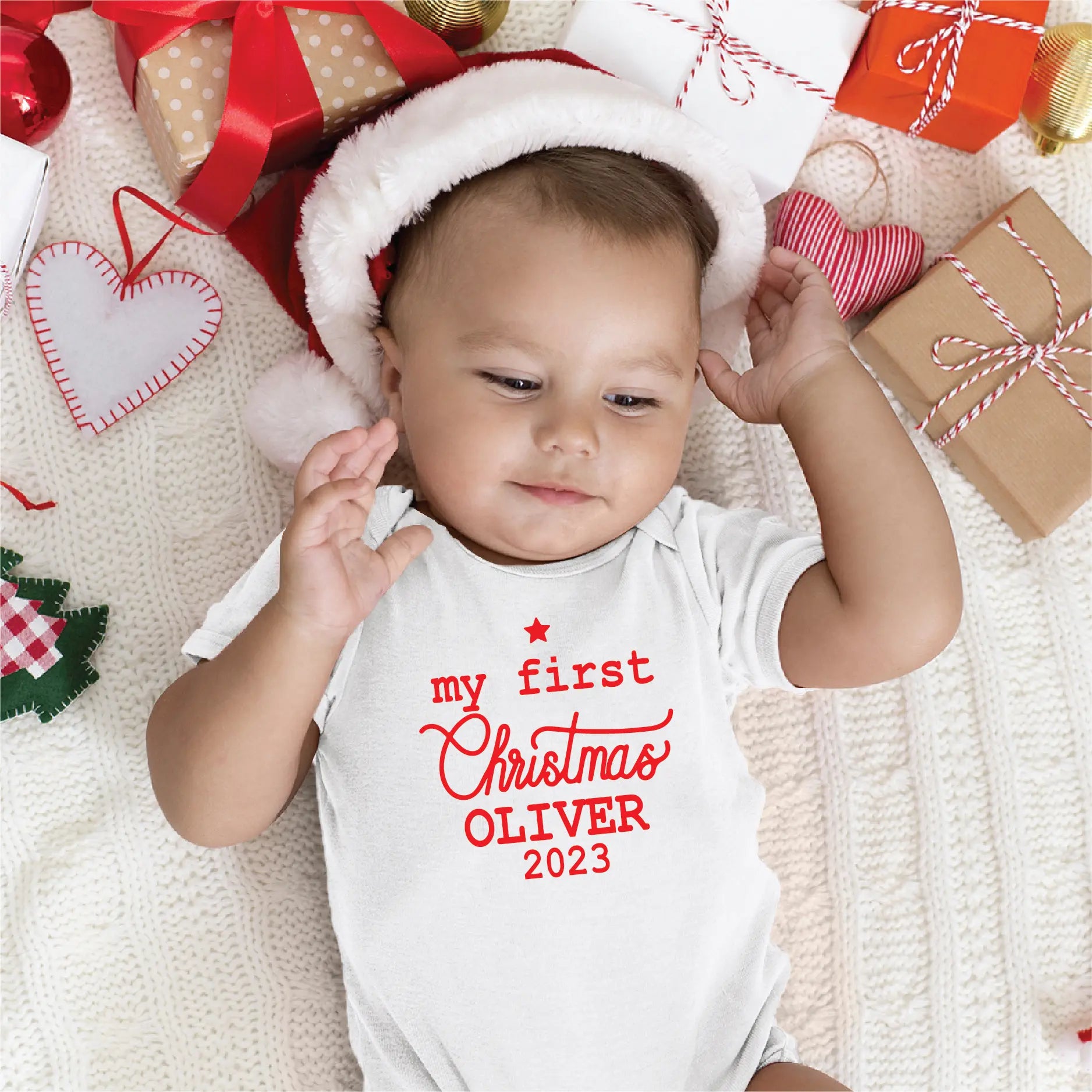 My first best sale christmas baby onesie