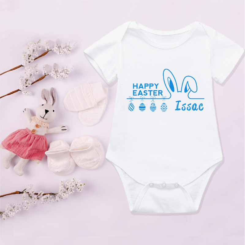 Personalised Happy Easter Baby Bodysuit