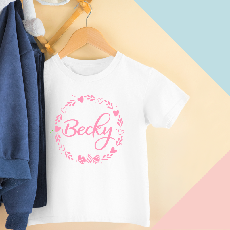 Personalised Easter Wreath Children's T-shirt