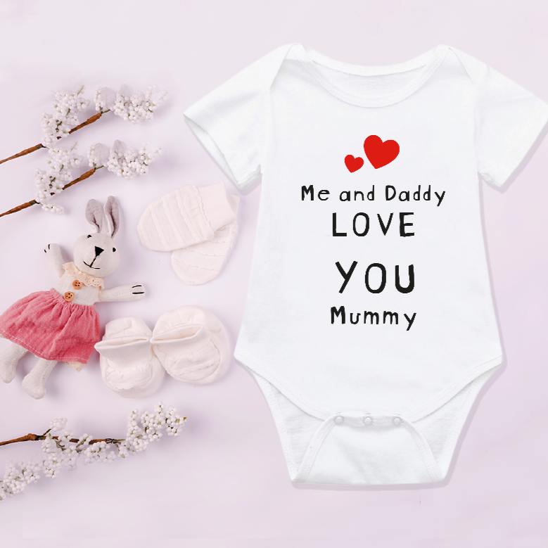 Me and Daddy Love You Mummy Baby Bodysuit