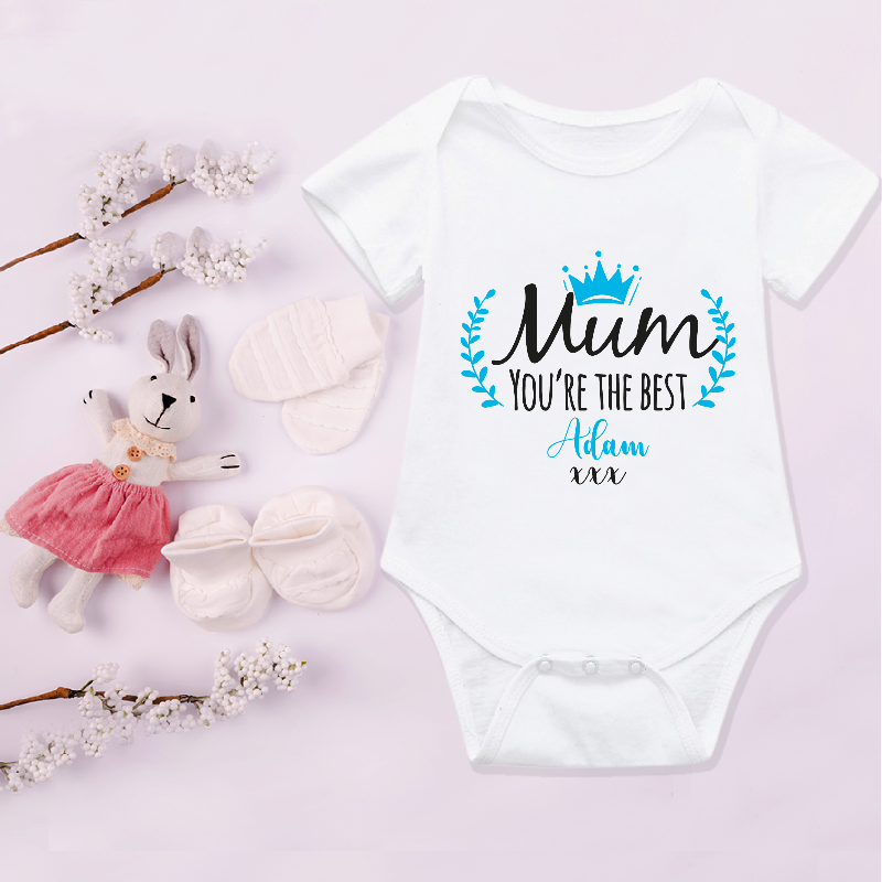 Personalised Mum You're The Best Kids T-shirt and Baby Vest