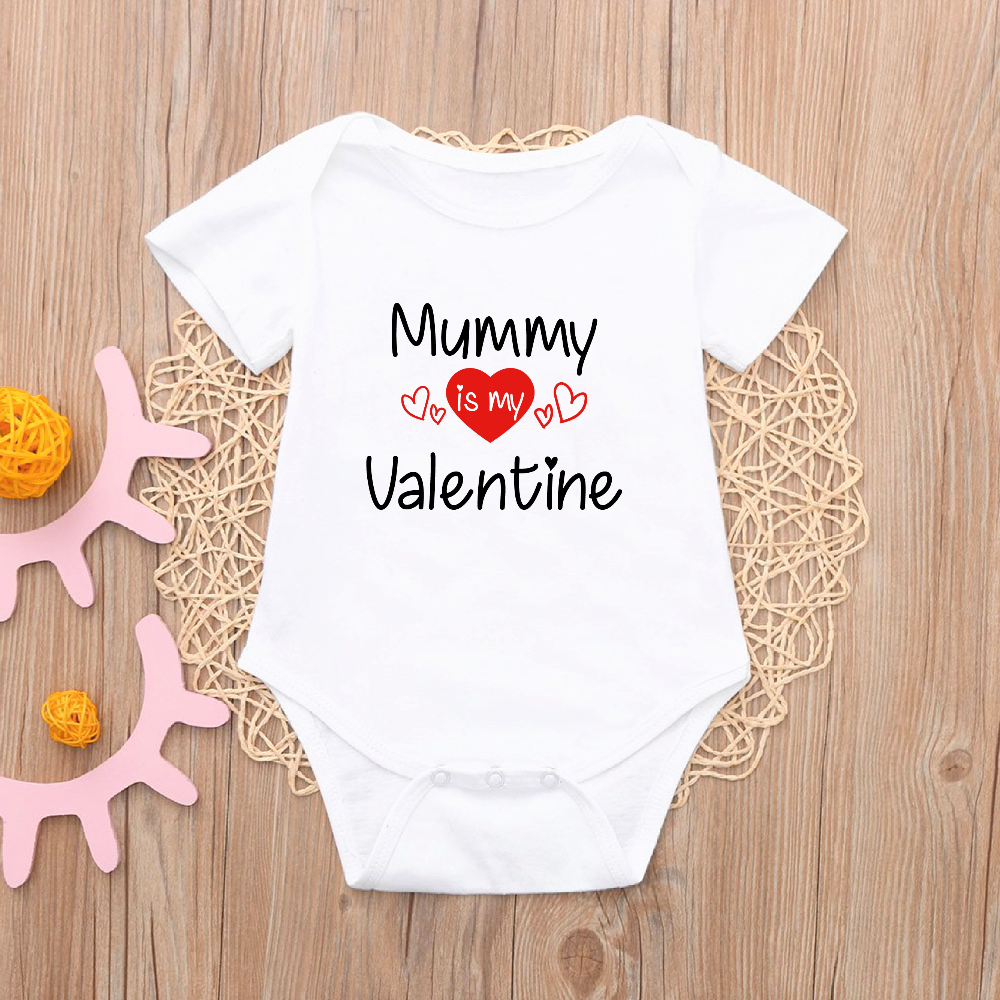 My Mummy Is My Valentine Kids T-shirt and Baby Vest