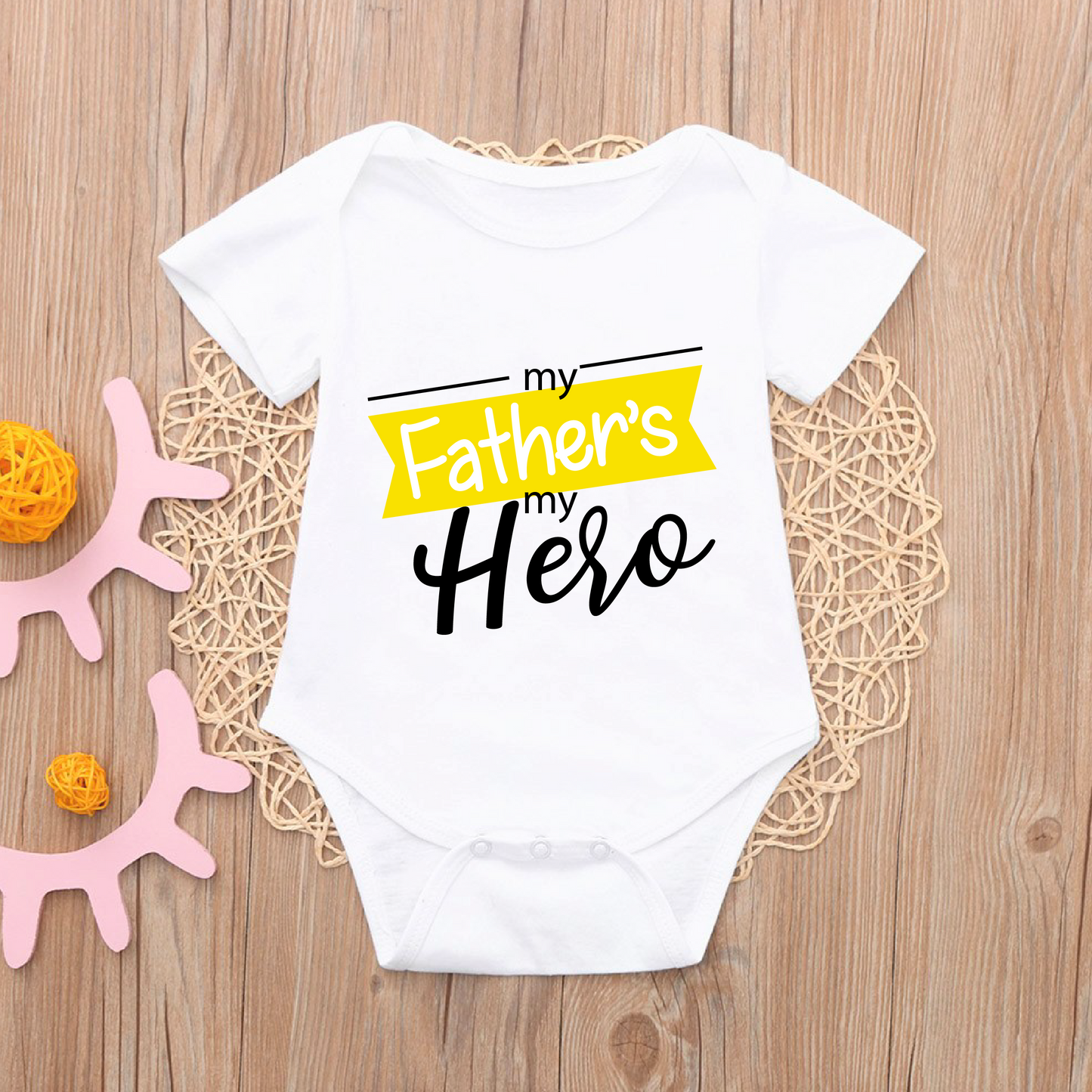 My Father's My Hero Baby Bodysuit