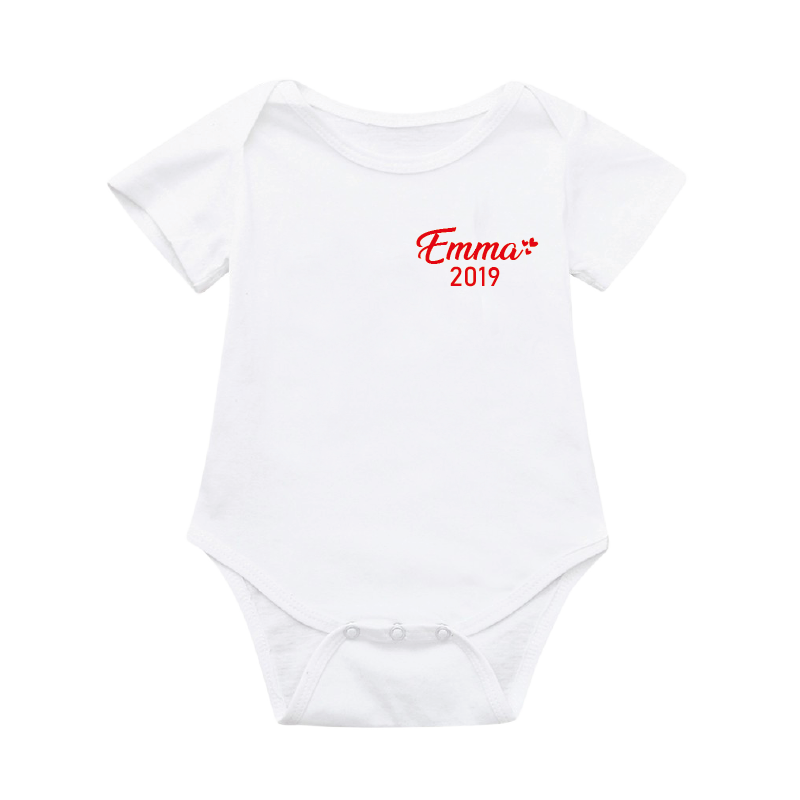 Custom Name and Year Matching T-shirts For Dad, Mum and Kid / Baby