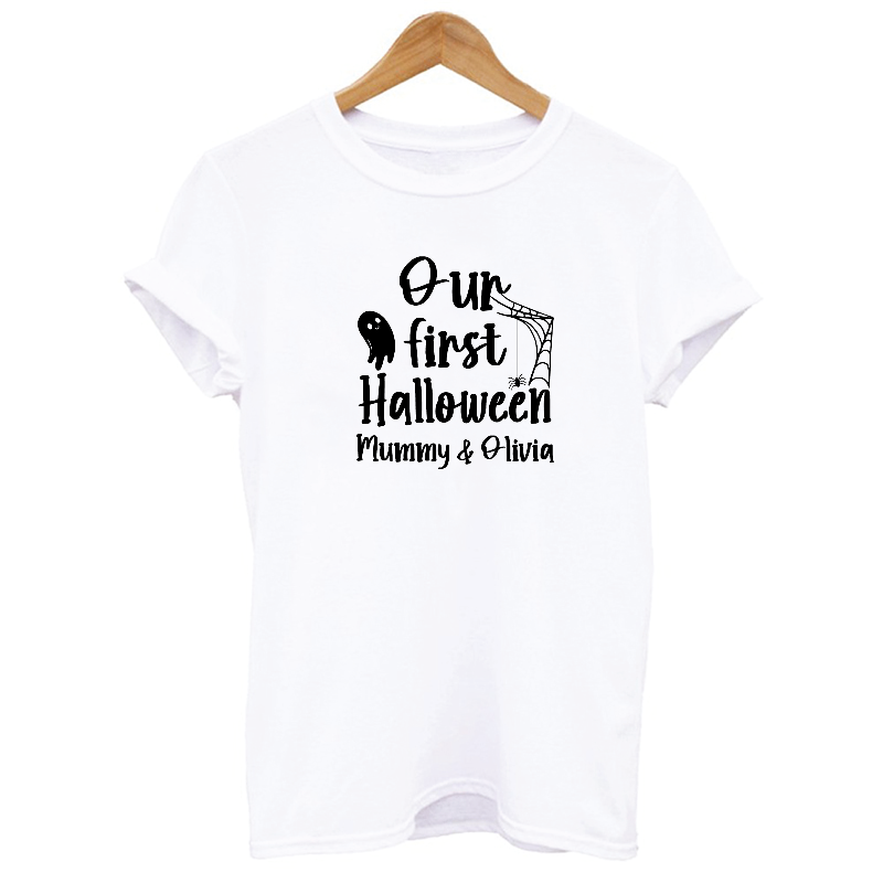 Personalised Our First Halloween Cute Ghost Family T-shirts