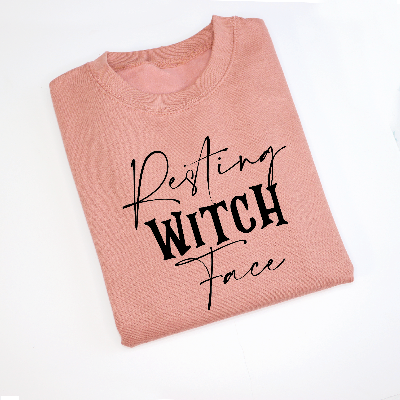 Resting Witch Face Graphic Adult's Sweatshirt