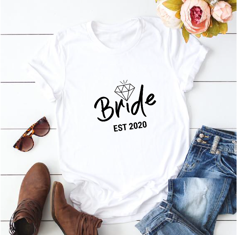 Custom Year Diamond Bride To Be T-shirt