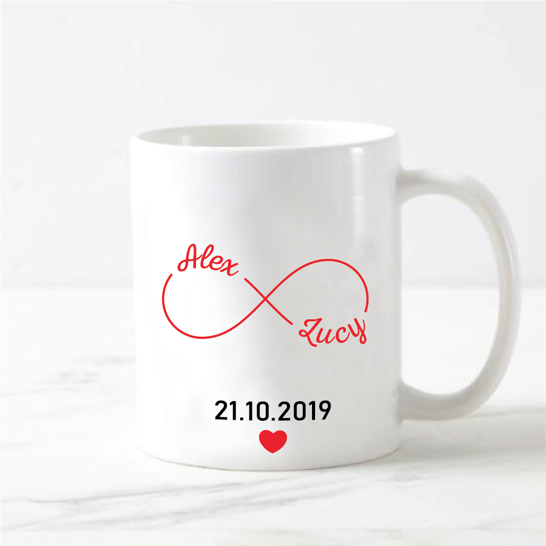 Personalised Infinity Symbol Mug