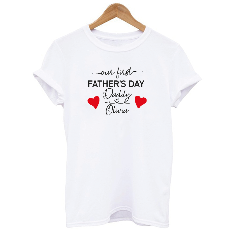 Personalised Father's Day Daddy and Baby T-shirt and Vest Set