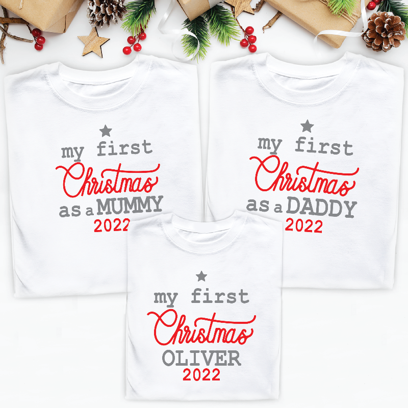 our first christmas shirts