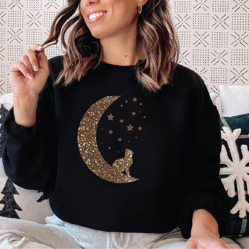 Cat Moon Stars Sweatshirt