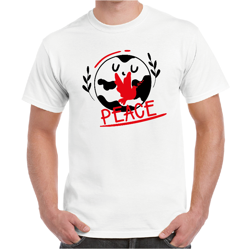 World Peace Dove with Olive Branch Men's T-shirt