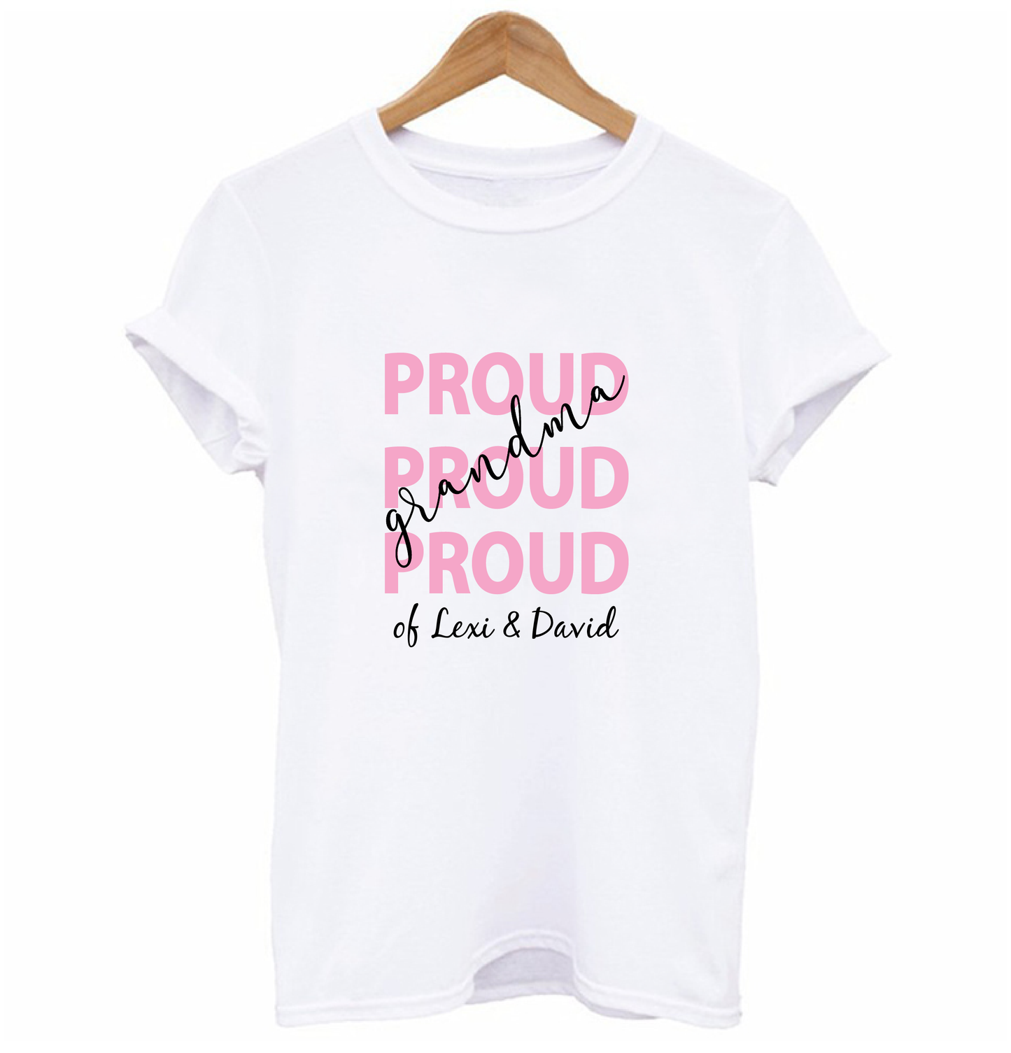 Personalised Proud Grandma T-shirt