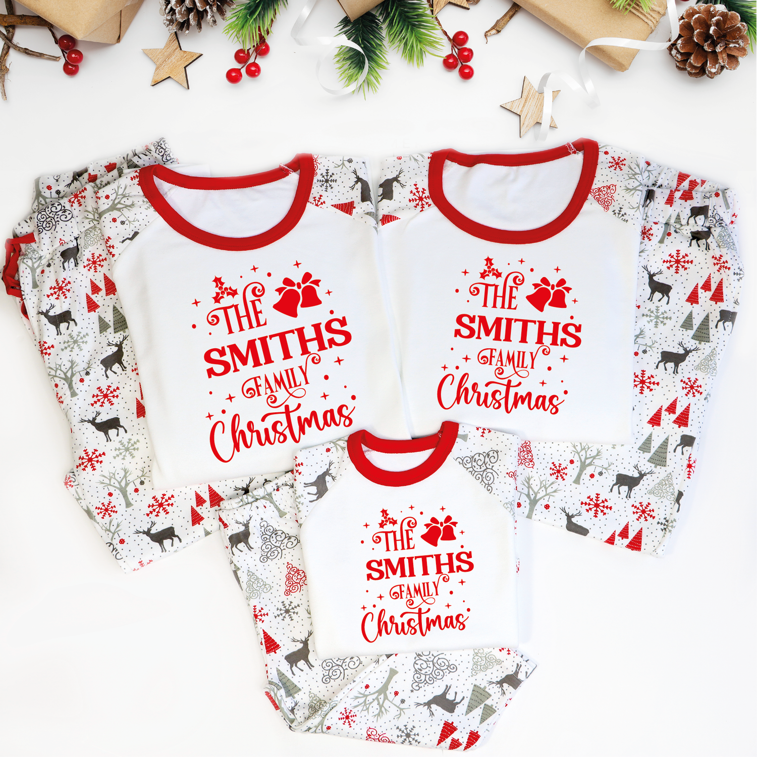 Personalised Matching Family Christmas Pyjamas