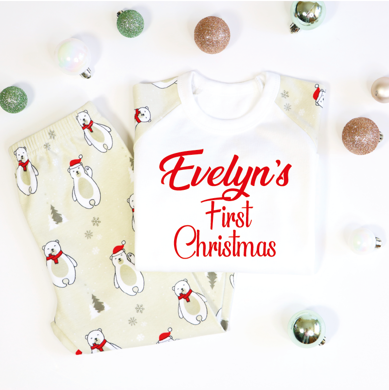 Baby's First Christmas Bear Pyjamas