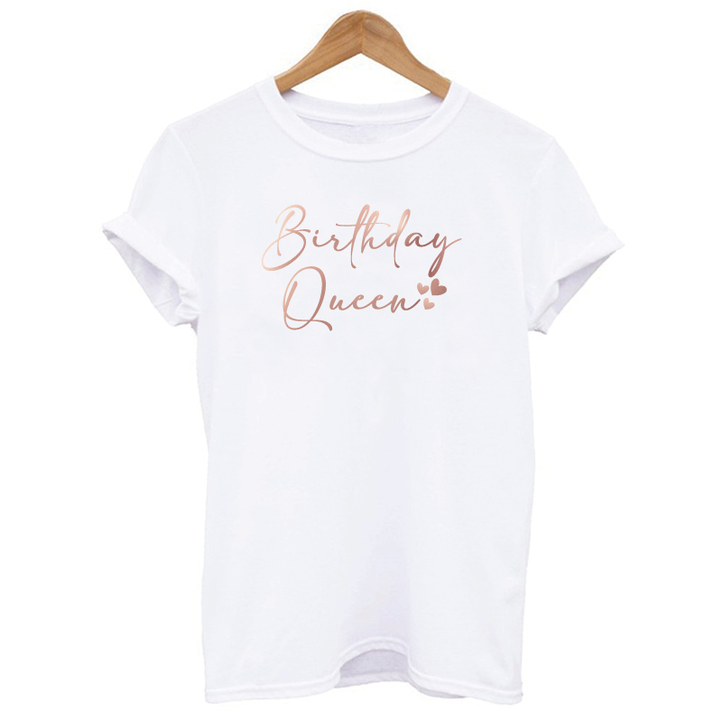 Personalised Birthday Queen Name & Age T-shirt 