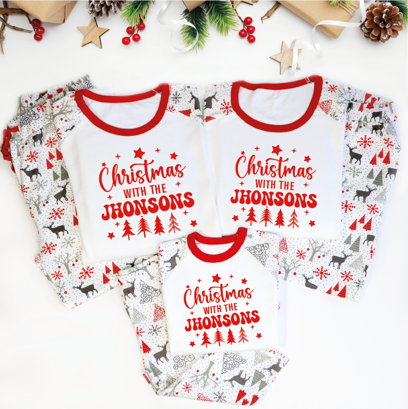 Christmas With Family Christmas Raglan Pyjamas