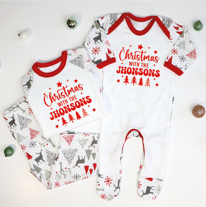 Christmas With Family Christmas Raglan Pyjamas