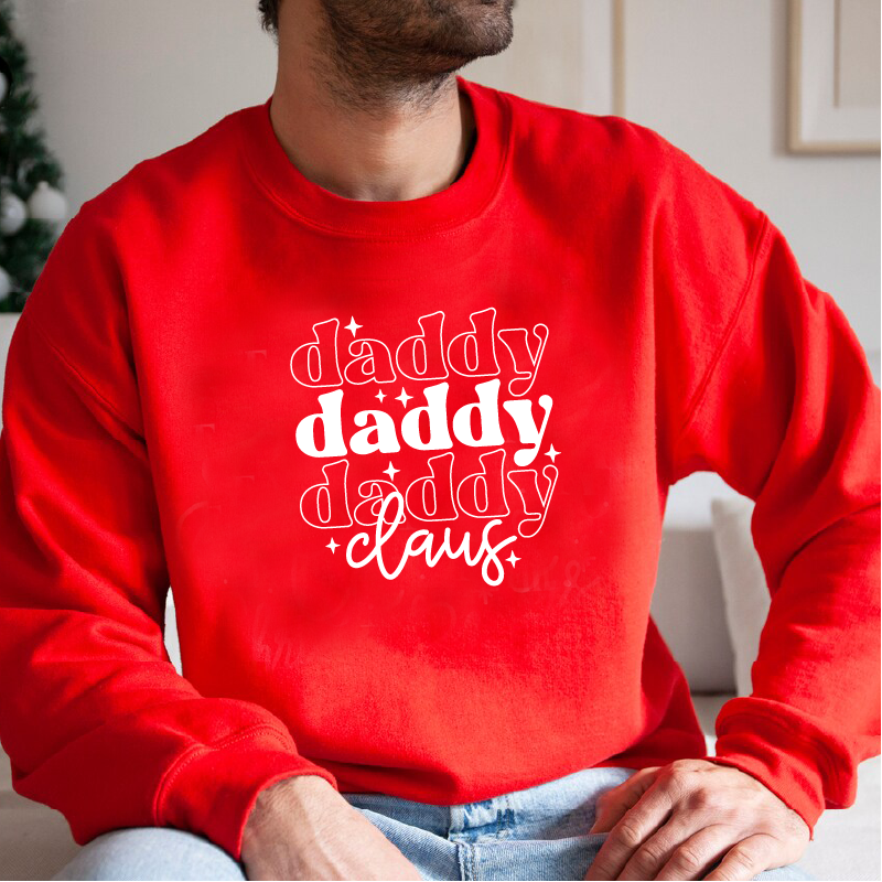 Daddy Claus Mama Claus Baby Claus Little Claus Matching Family Christmas Sweatshirts