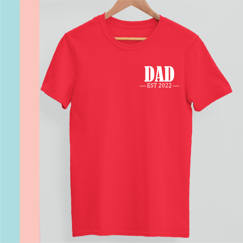 Father's Day T Shirt DAD Established 2023