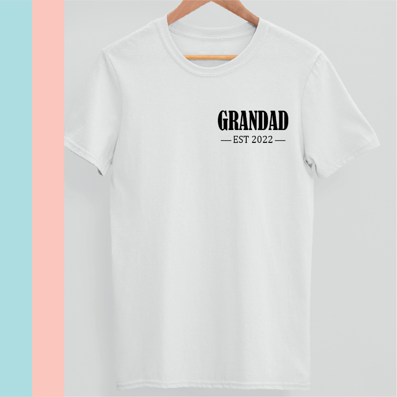 Grandad Est Custom Year T Shirt