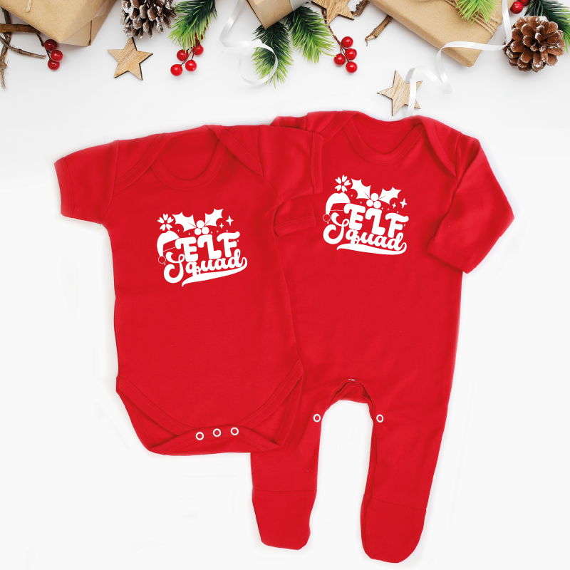 Elf Squad Baby Christmas Outfit