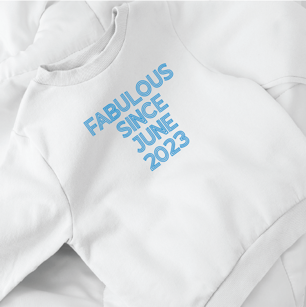 Fabulous Since Personalised Birthday Unisex Sweatshirt For Kids