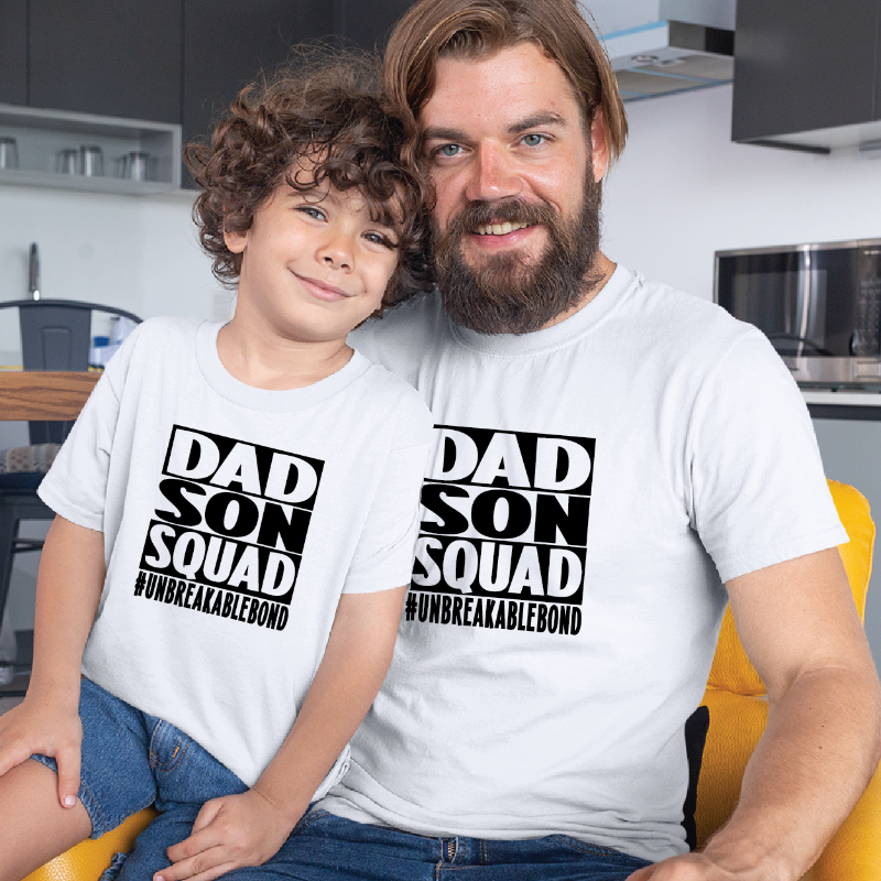 Dad Son Squad Unbreakable Bond Matching T-shirts