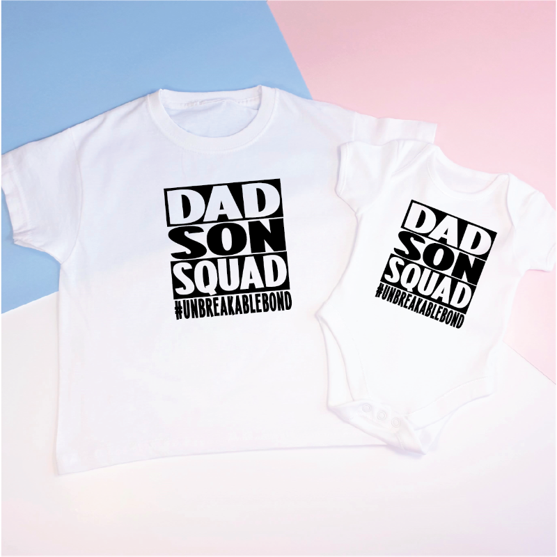 Dad Son Squad Unbreakable Bond Matching T-shirts