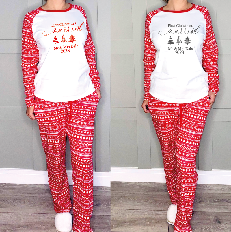 First Christmas Married Matching Christmas Pyjamas