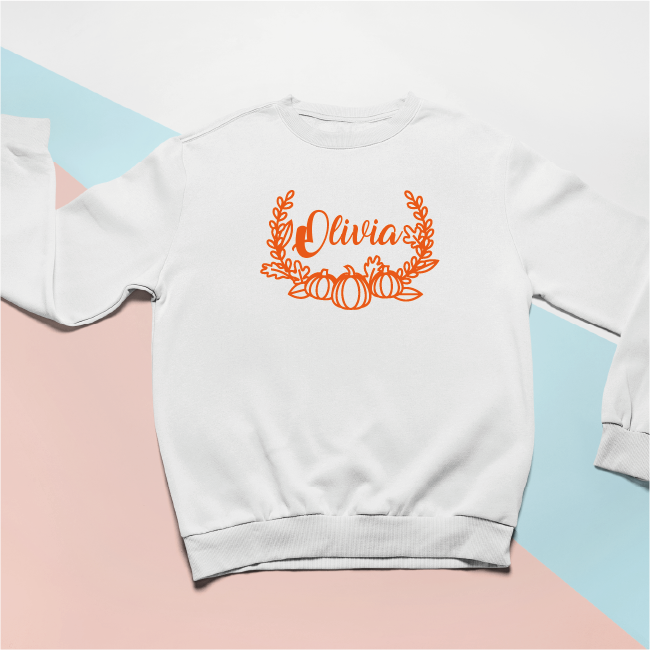 Personalised Pumpkin Season Sweatshirt for Kids