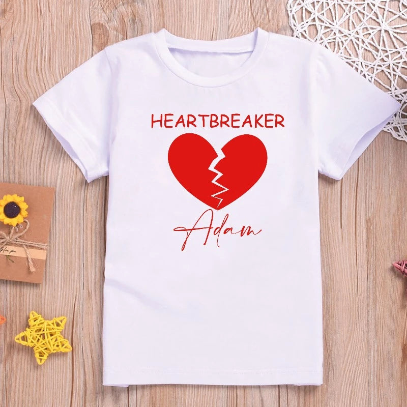 Heartbreaker Personalised Kids T-shirt and Baby Vest