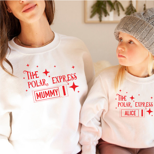 Polar Express Matching Family Christmas Sweatshirts