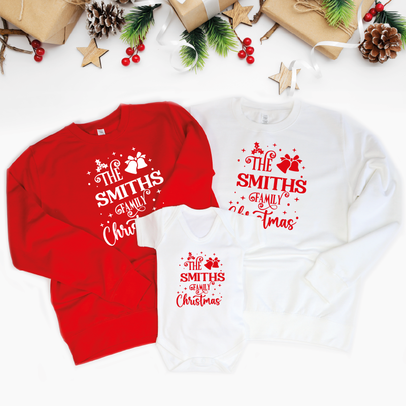 Personalised The Family Christmas Jumpers with Surname